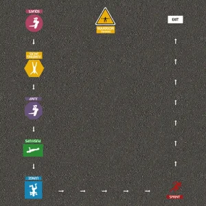 Fitness Trail Warrior Training Course Thermoplastic Markings