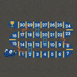 1-30 Wiggly Snakes & Ladders [TMG003-30SNAKE]