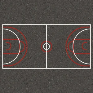 Football and Basketball Combined Sports Court Markings