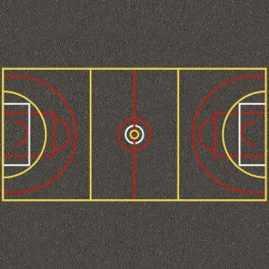 Netball, Football and Basketball Combined Sports Court Markings