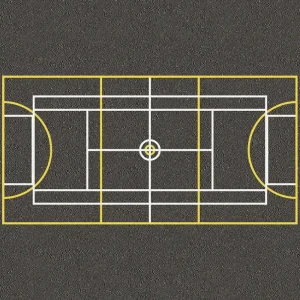 Tennis, Netball and Football Combined Sports Court Markings