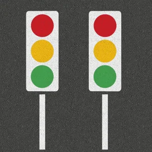 Pair of Traffic Lights Playground Markings for Play Roadways