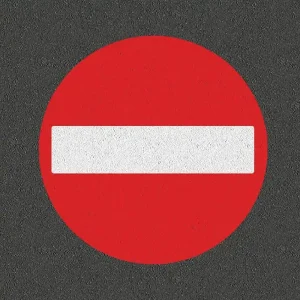 No Entry Red Warning Sign Playground Marking for Roadway Design