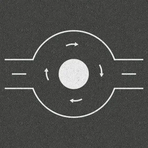 Roundabout Roadway marking for playground roadway track