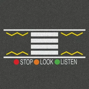 Zebra Crossing Roadway marking for playground roadway track