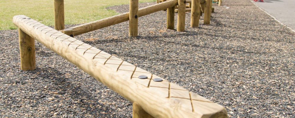 wooden balance beam to improve balancing for young children